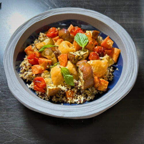 Vegan Roasted Sweet Potato & Eggplant Red Curry
