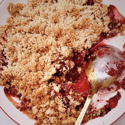 Spiced Cherry Crumbles