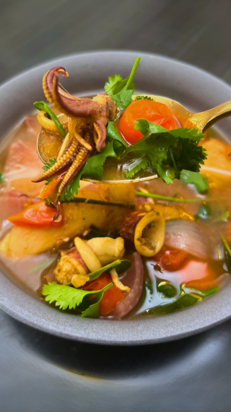 Spicy Calamari turmeric Soup
