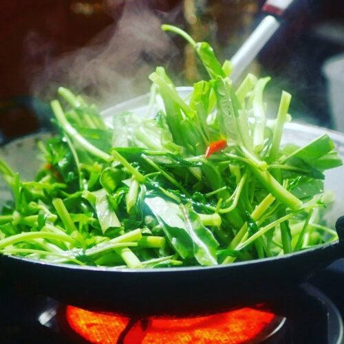 Stir-fried Morning Glory (Pad Pak Boong Fai Dang)